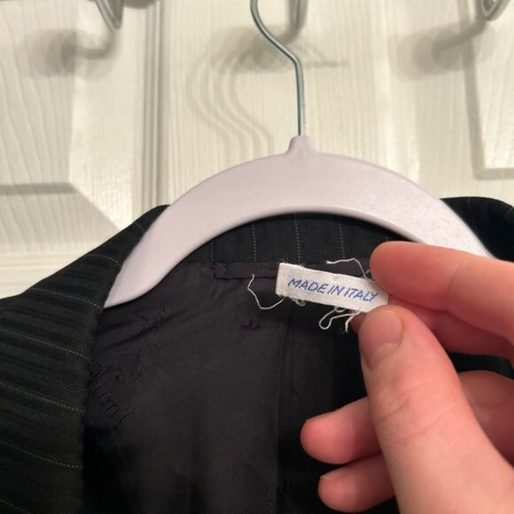 Brioni Augusto Black Pinstripe Suit Blazer Jacket Wool Silk Blend - Picture 5 of 10